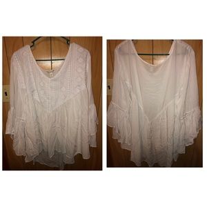 Cato- Flowy White Blouse- 26/28W